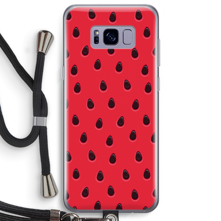 Watermelon: Samsung Galaxy S8 Plus Transparant Hoesje met koord