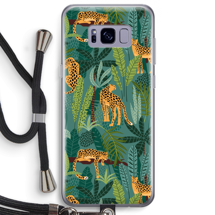 Luipaard 2: Samsung Galaxy S8 Plus Transparant Hoesje met koord