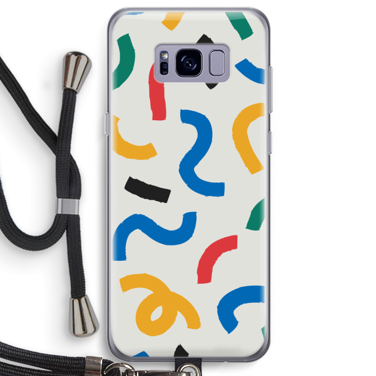 Illustratieve pop 2: Samsung Galaxy S8 Plus Transparant Hoesje met koord