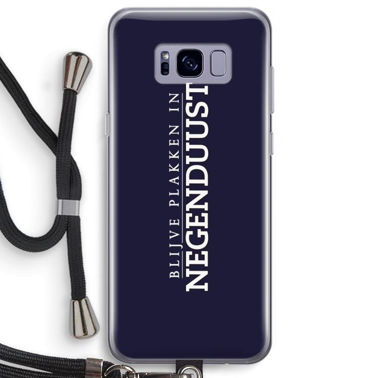 Blijve plakken in Negenduust: Samsung Galaxy S8 Plus Transparant Hoesje met koord