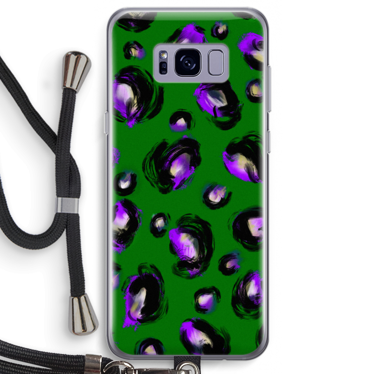 Green Cheetah: Samsung Galaxy S8 Plus Transparant Hoesje met koord