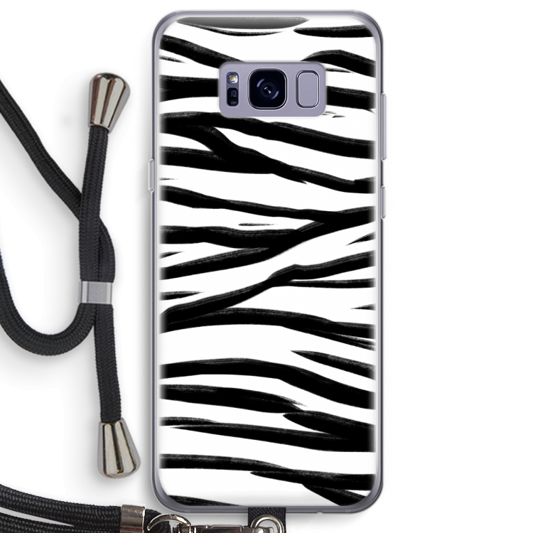 Zebra pattern: Samsung Galaxy S8 Plus Transparant Hoesje met koord