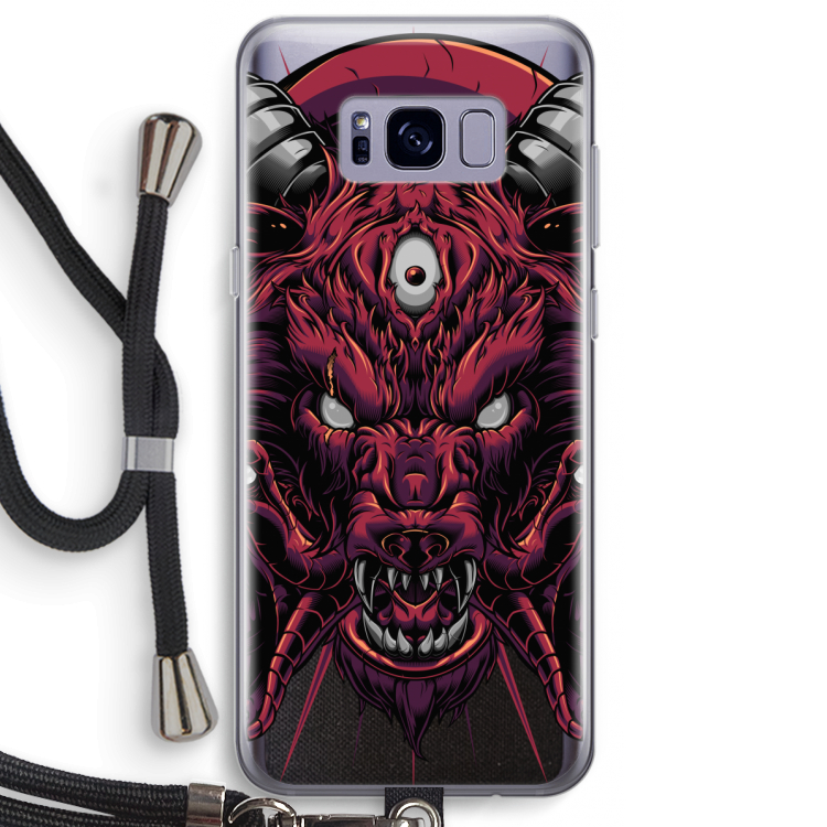 Hell Hound and Serpents: Samsung Galaxy S8 Plus Transparant Hoesje met koord