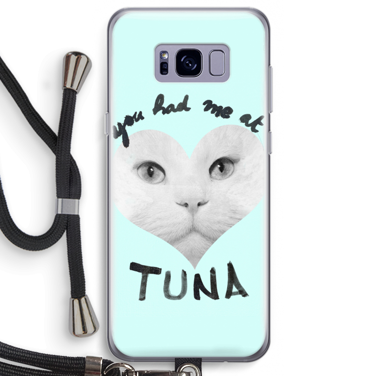 You had me at tuna: Samsung Galaxy S8 Plus Transparant Hoesje met koord