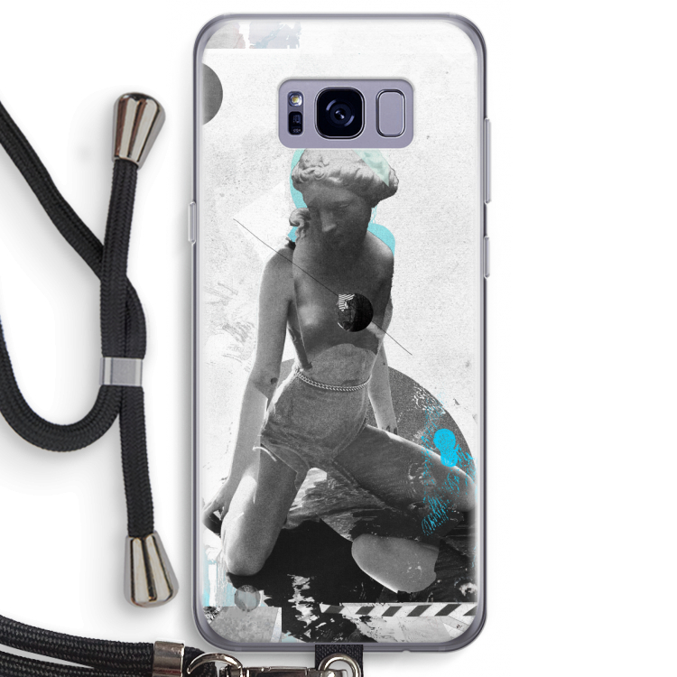 I will not feel a thing: Samsung Galaxy S8 Plus Transparant Hoesje met koord
