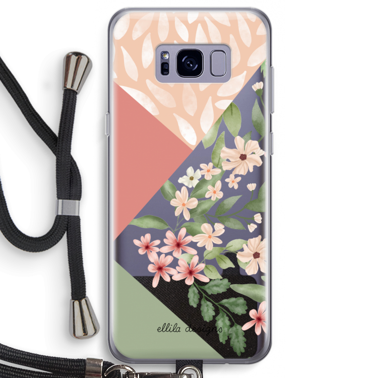 Sweet heaven geometrics: Samsung Galaxy S8 Plus Transparant Hoesje met koord
