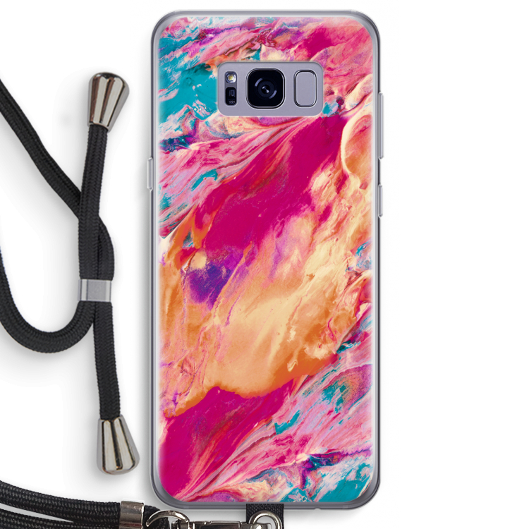 Pastel Echoes: Samsung Galaxy S8 Plus Transparant Hoesje met koord