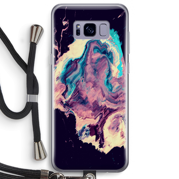 Cosmic Silence: Samsung Galaxy S8 Plus Transparant Hoesje met koord