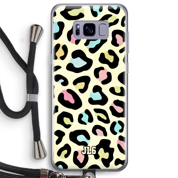Leopard pattern: Samsung Galaxy S8 Plus Transparant Hoesje met koord