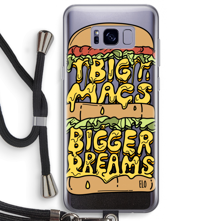 Big Macs Bigger Dreams: Samsung Galaxy S8 Plus Transparant Hoesje met koord