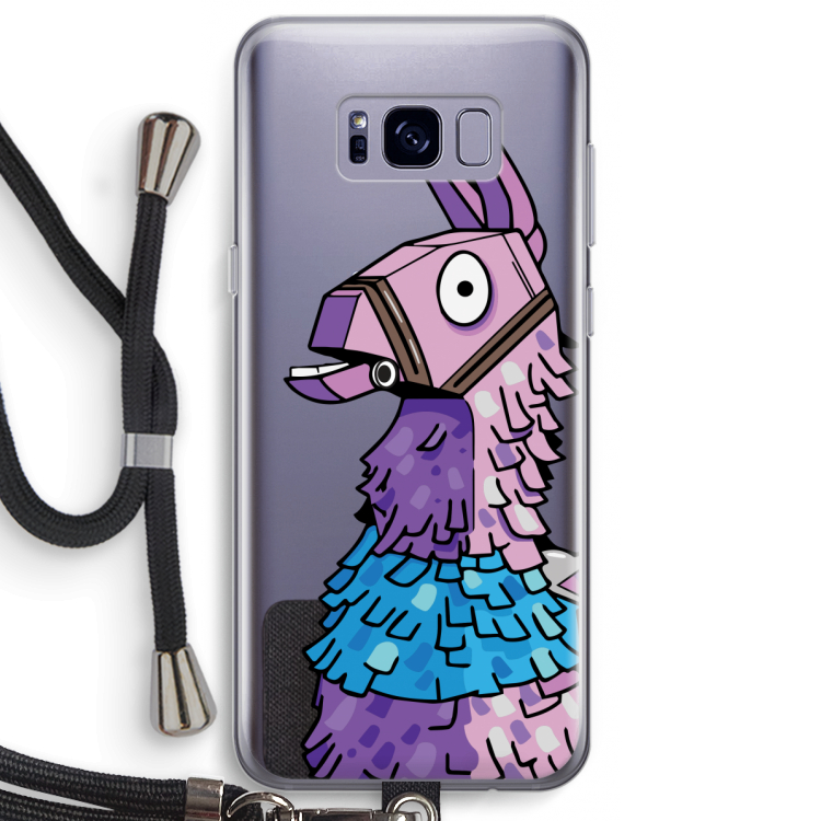 Lama: Samsung Galaxy S8 Plus Transparant Hoesje met koord