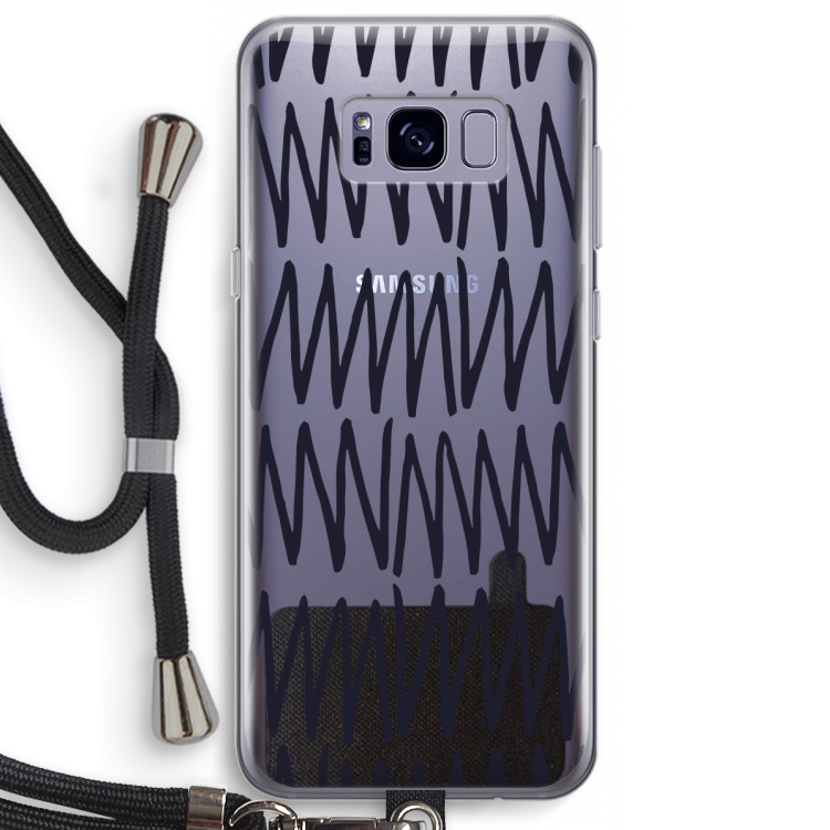 Marrakech Zigzag: Samsung Galaxy S8 Plus Transparant Hoesje met koord