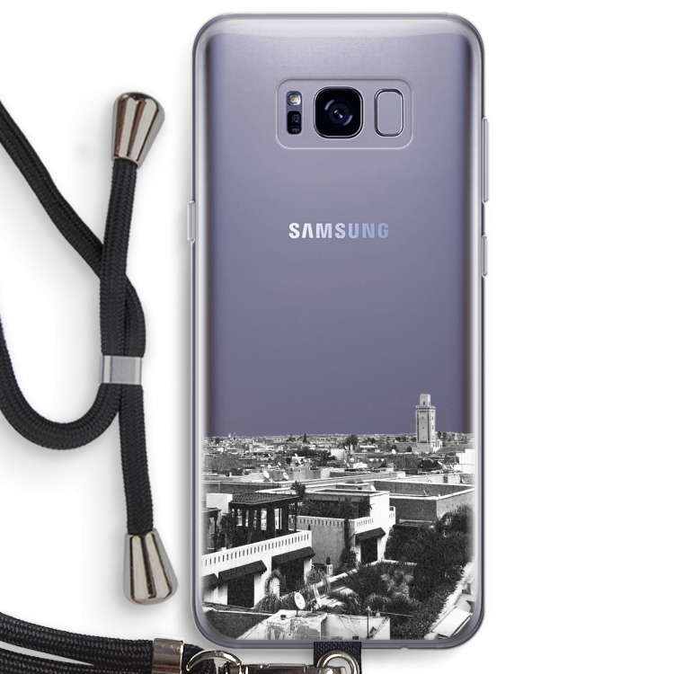 Marrakech Skyline : Samsung Galaxy S8 Plus Transparant Hoesje met koord