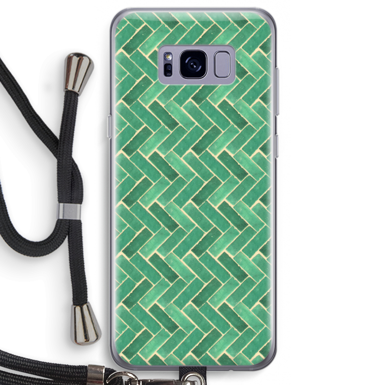 Moroccan tiles 2: Samsung Galaxy S8 Plus Transparant Hoesje met koord
