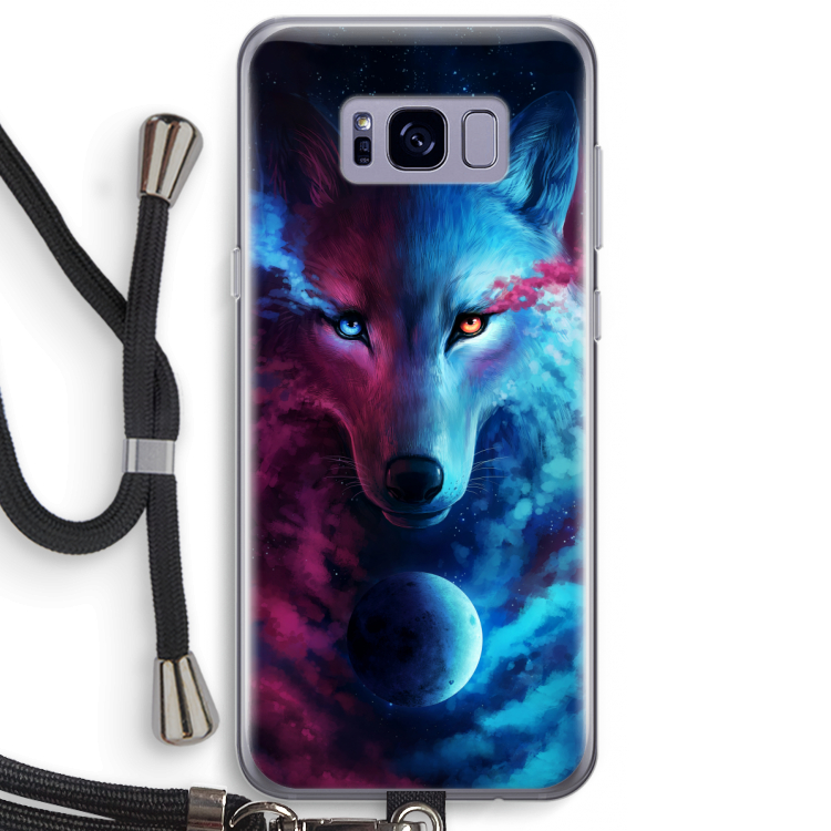 Where Light And Dark Meet: Samsung Galaxy S8 Plus Transparant Hoesje met koord