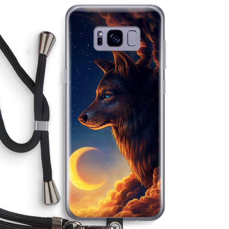 Night Guardian: Samsung Galaxy S8 Plus Transparant Hoesje met koord