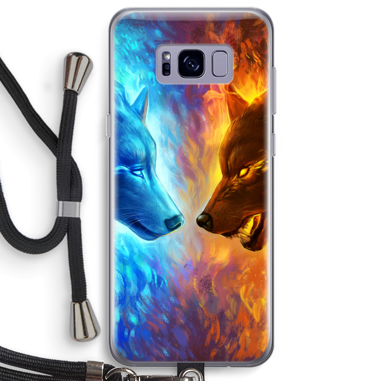 Fire & Ice: Samsung Galaxy S8 Plus Transparant Hoesje met koord