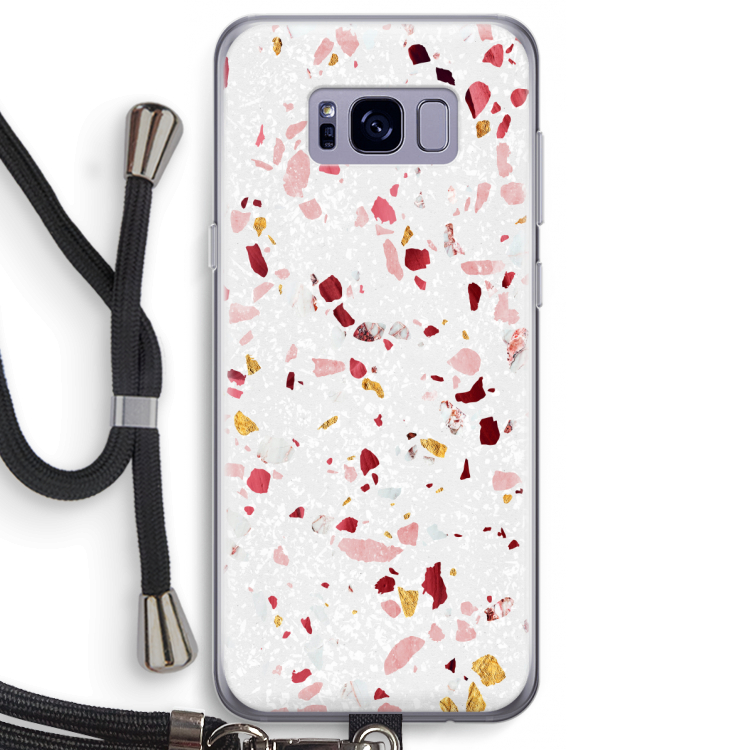 Terrazzo N°9: Samsung Galaxy S8 Plus Transparant Hoesje met koord
