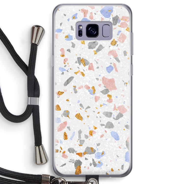 Terrazzo N°8: Samsung Galaxy S8 Plus Transparant Hoesje met koord