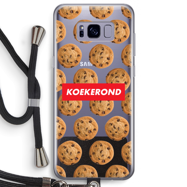 Koekerond: Samsung Galaxy S8 Plus Transparant Hoesje met koord