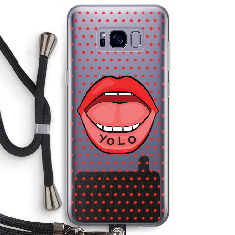 Yolo Denise: Samsung Galaxy S8 Plus Transparant Hoesje met koord