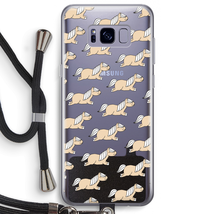 Ponys: Samsung Galaxy S8 Plus Transparant Hoesje met koord