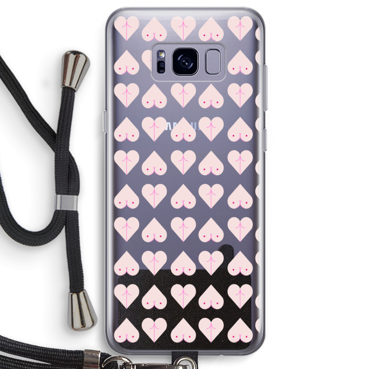 Ass 'n Titties: Samsung Galaxy S8 Plus Transparant Hoesje met koord