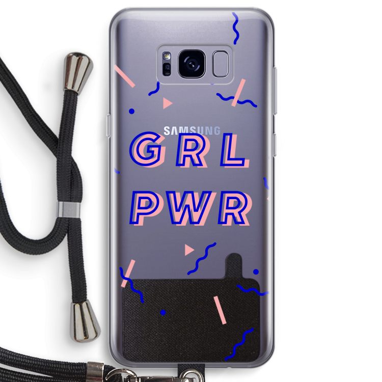 GRL PWR: Samsung Galaxy S8 Plus Transparant Hoesje met koord