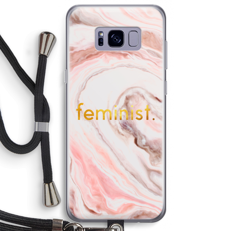 Feminist: Samsung Galaxy S8 Plus Transparant Hoesje met koord