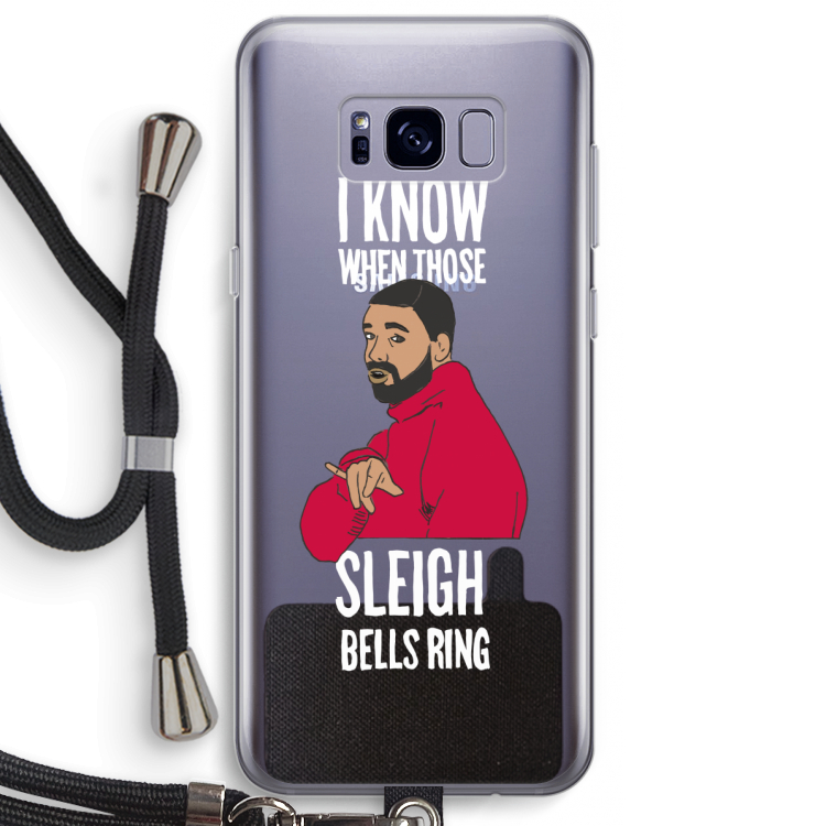 Sleigh Bells Ring: Samsung Galaxy S8 Plus Transparant Hoesje met koord