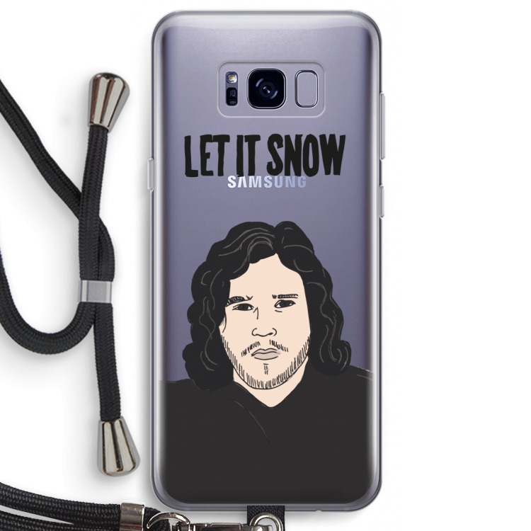 Let It Snow: Samsung Galaxy S8 Plus Transparant Hoesje met koord