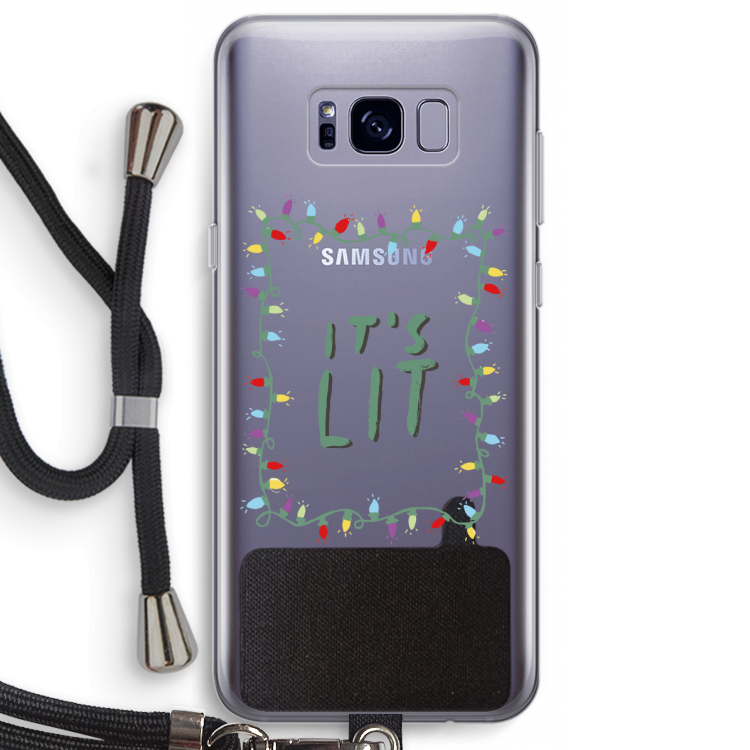 It's Lit: Samsung Galaxy S8 Plus Transparant Hoesje met koord