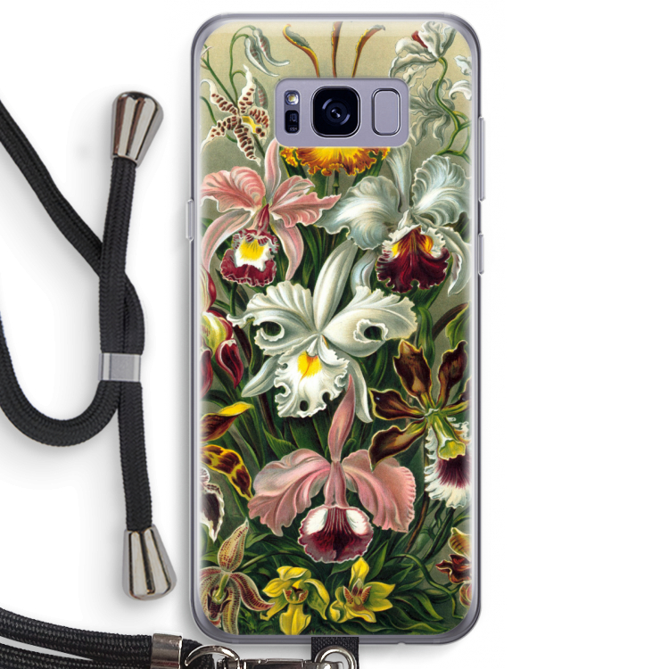 Haeckel Orchidae: Samsung Galaxy S8 Plus Transparant Hoesje met koord