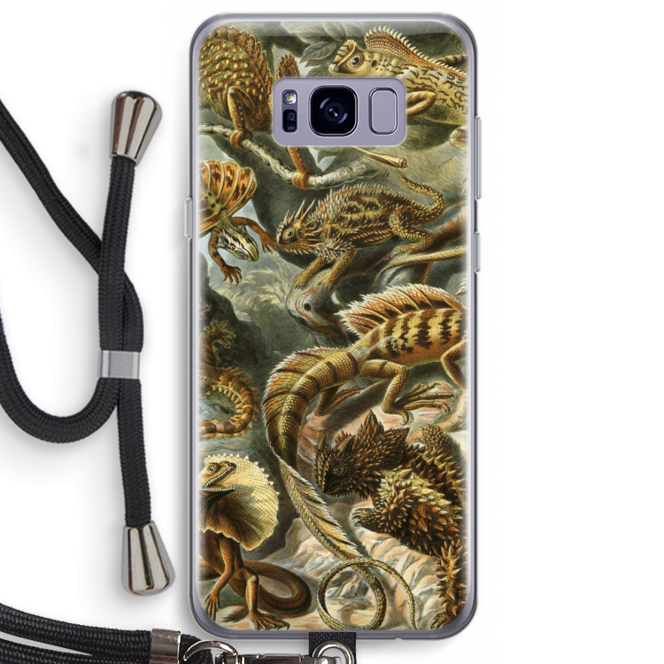 Haeckel Lacertilia: Samsung Galaxy S8 Plus Transparant Hoesje met koord