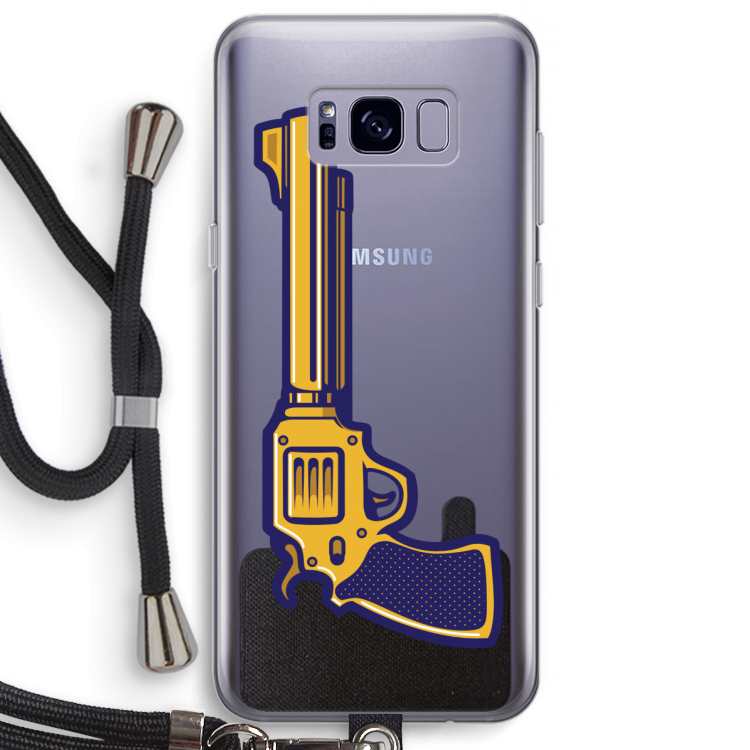 Pew Pew Pew: Samsung Galaxy S8 Plus Transparant Hoesje met koord