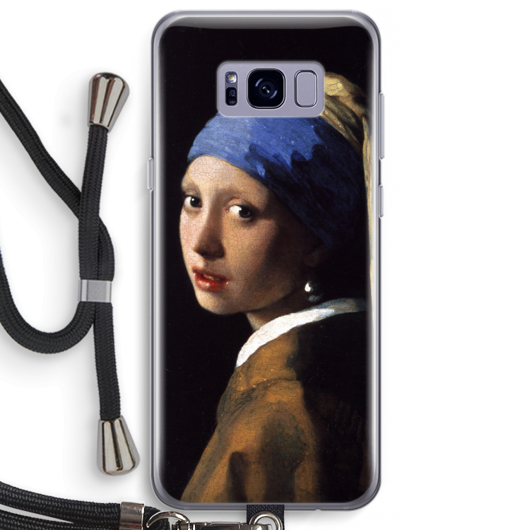 The Pearl Earring: Samsung Galaxy S8 Plus Transparant Hoesje met koord