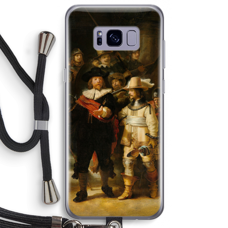 De Nachtwacht: Samsung Galaxy S8 Plus Transparant Hoesje met koord