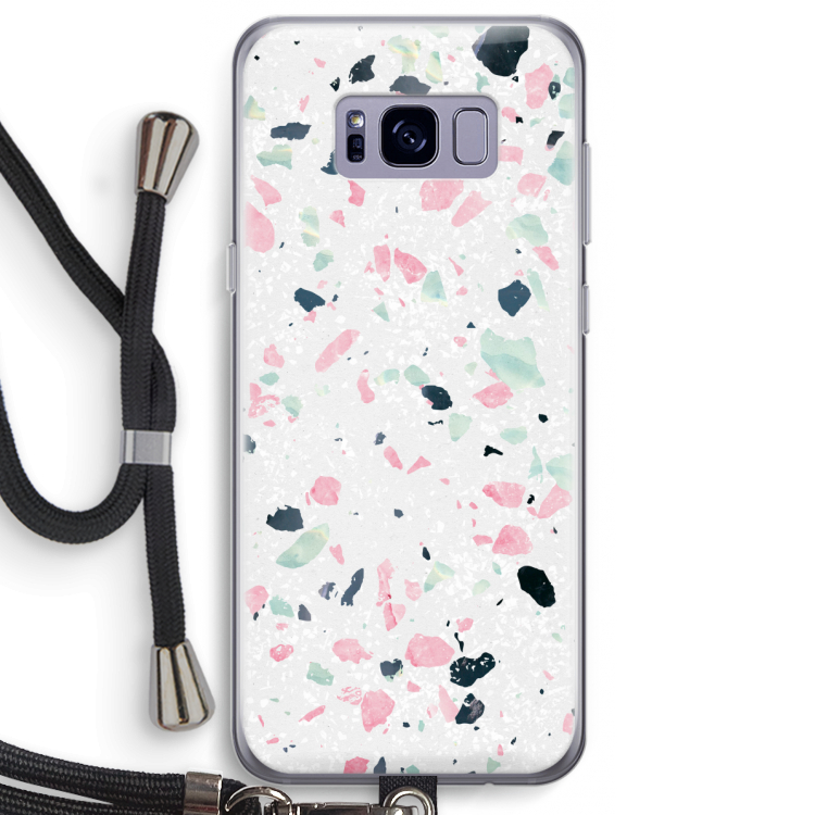 Terrazzo N°3: Samsung Galaxy S8 Plus Transparant Hoesje met koord