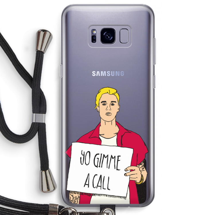 Gimme a call: Samsung Galaxy S8 Plus Transparant Hoesje met koord
