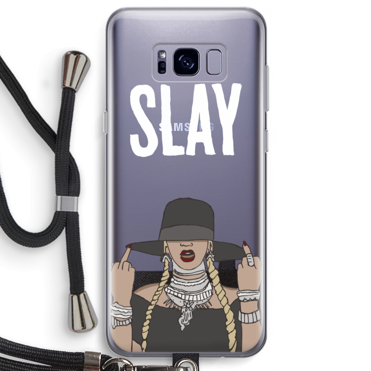 Slay All Day: Samsung Galaxy S8 Plus Transparant Hoesje met koord