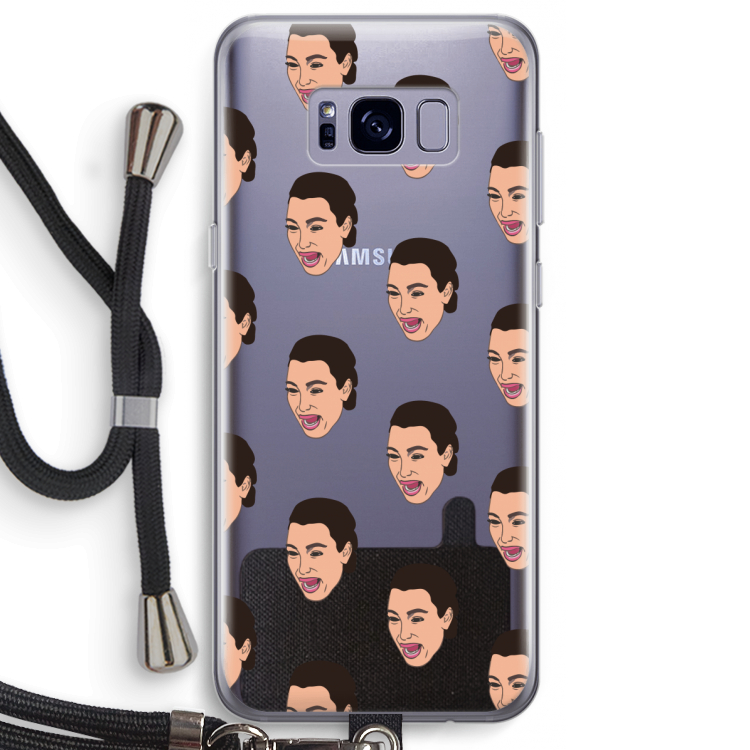 Ugly Cry Call: Samsung Galaxy S8 Plus Transparant Hoesje met koord