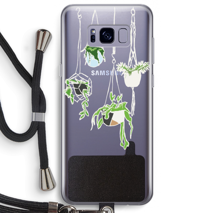 Hang In There: Samsung Galaxy S8 Plus Transparant Hoesje met koord