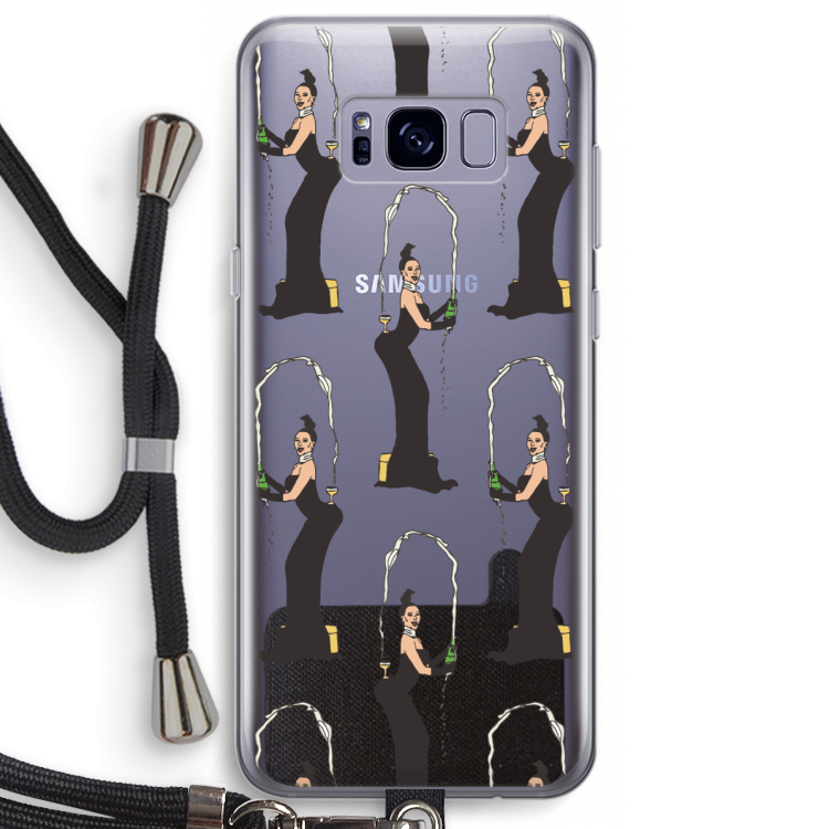 Pop Some Kim: Samsung Galaxy S8 Plus Transparant Hoesje met koord