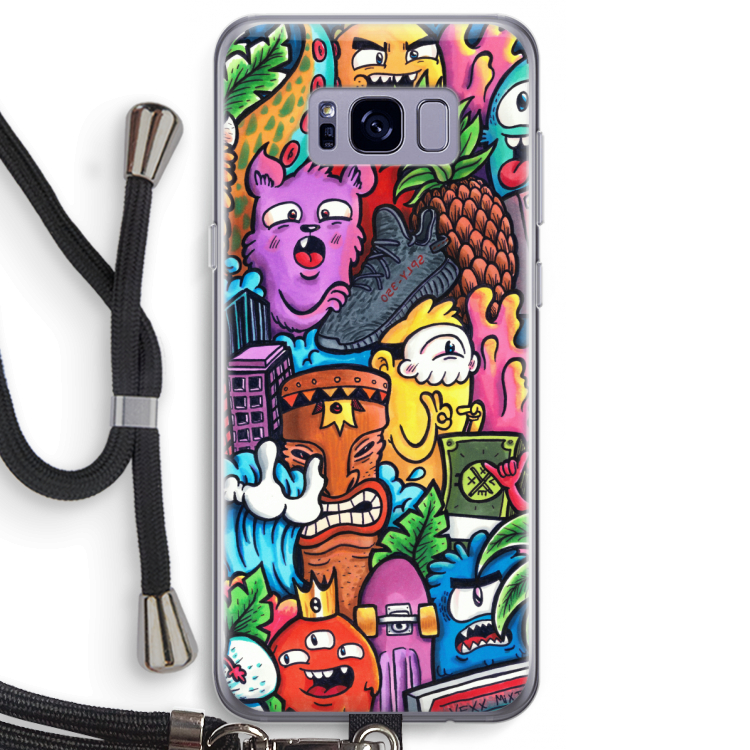 Vexx Mixtape: Samsung Galaxy S8 Plus Transparant Hoesje met koord