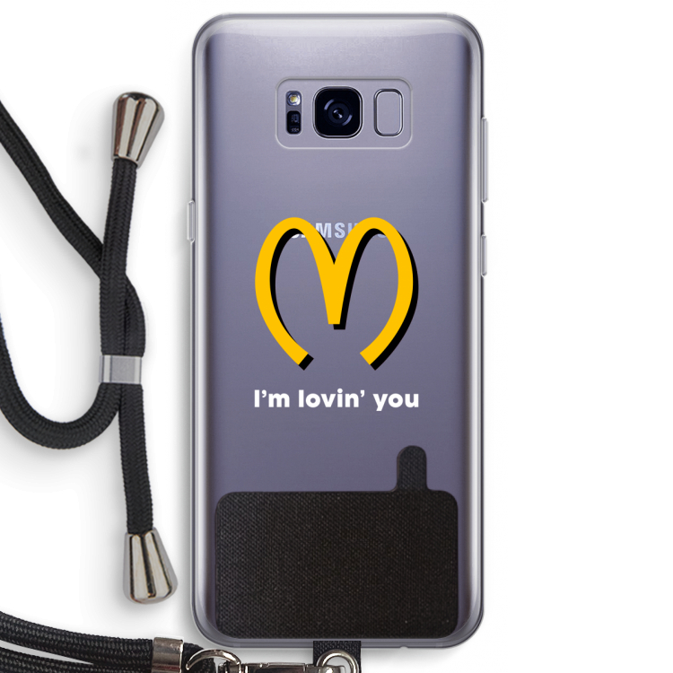 I'm lovin' you: Samsung Galaxy S8 Plus Transparant Hoesje met koord