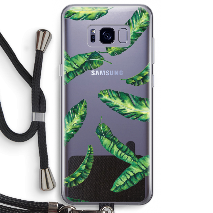 Lange bladeren: Samsung Galaxy S8 Plus Transparant Hoesje met koord