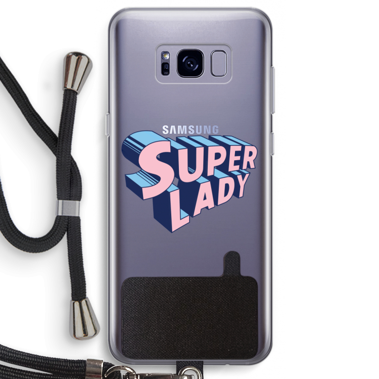 Superlady: Samsung Galaxy S8 Plus Transparant Hoesje met koord