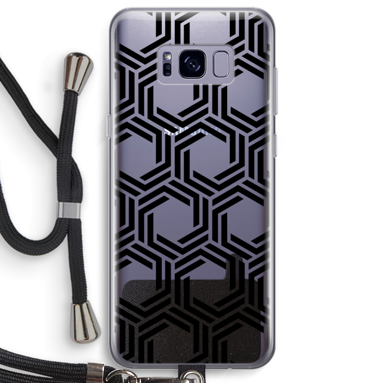 Geometrisch patroon: Samsung Galaxy S8 Plus Transparant Hoesje met koord