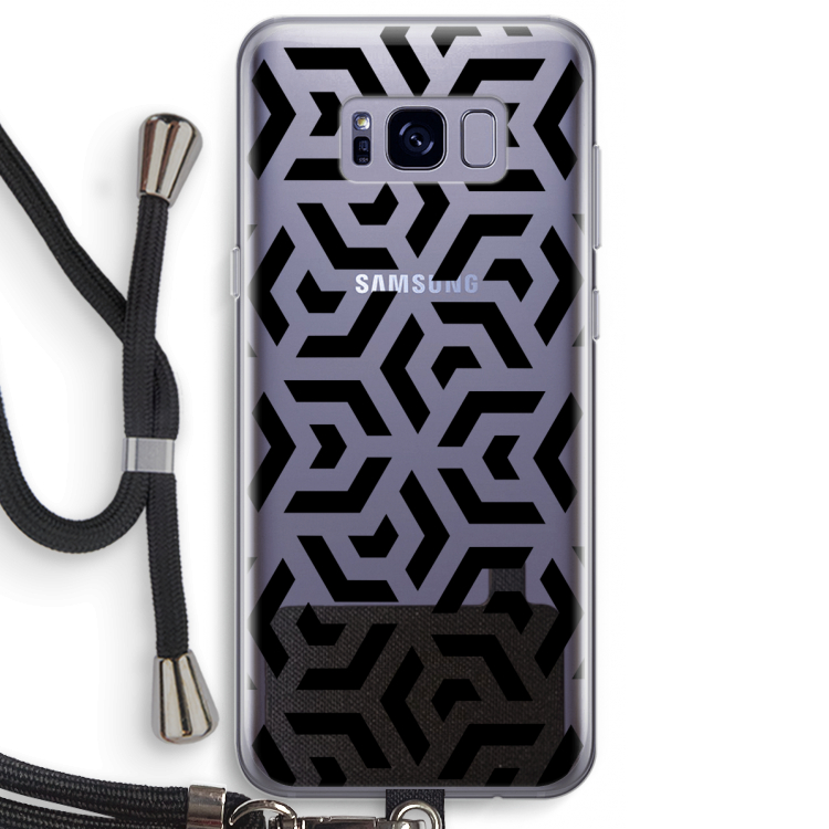 Crazy pattern: Samsung Galaxy S8 Plus Transparant Hoesje met koord