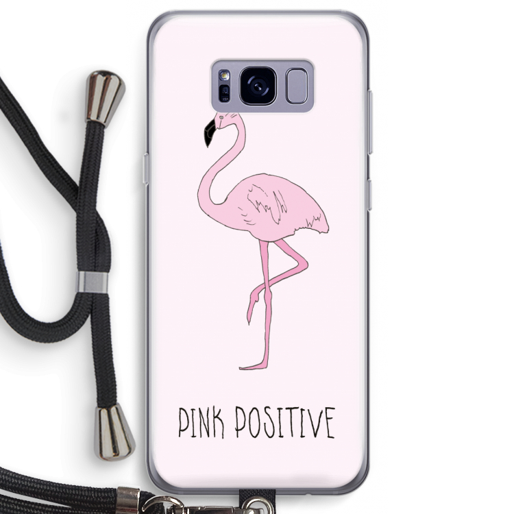 Pink positive: Samsung Galaxy S8 Plus Transparant Hoesje met koord